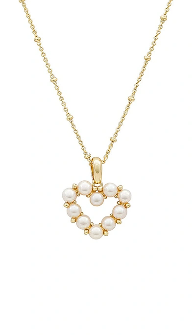 Shop Kendra Scott Ashton Heart Pendant Necklace In White Pearl