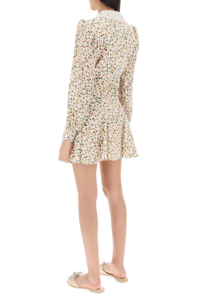 Shop Alessandra Rich Mini Dress With Lace Collar