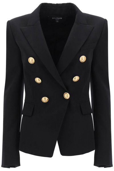 Shop Balmain Fitted Double Breasted Jacket