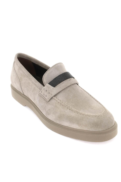 Shop Brunello Cucinelli Mocassins With Monili