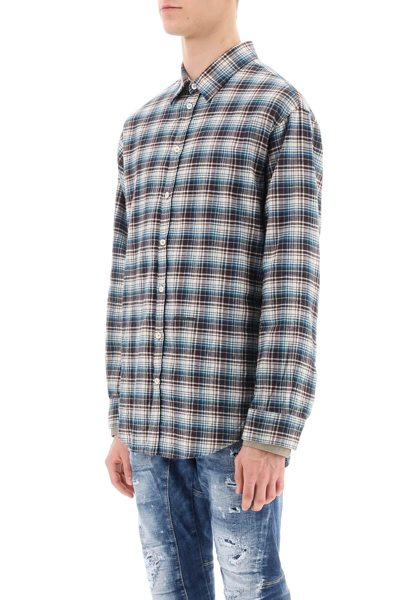 Shop Dsquared2 Check Shirt With Layered Sleeves
