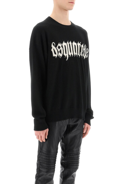 Shop Dsquared2 Gothic Logo Sweater