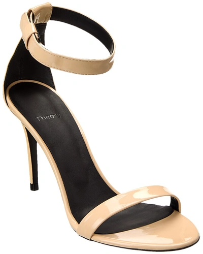 Shop Theory Patent Sandal In Beige