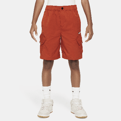 Shop Nike Outdoor Play Big Kids' Woven Cargo Shorts In Red