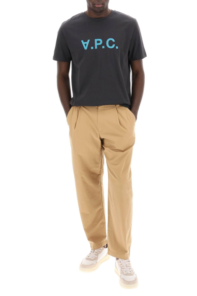 Apc A.p.c. Flocked Vpc Logo T-shirt In Grey