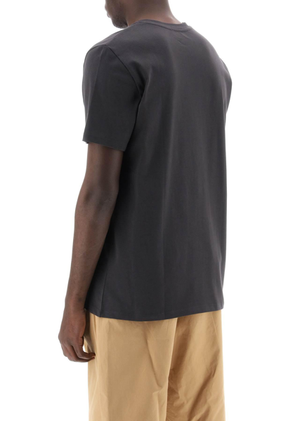 Apc A.p.c. Flocked Vpc Logo T-shirt In Grey