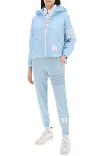 Shop Thom Browne 4-bar Jacket In Ripstop In Light Blue