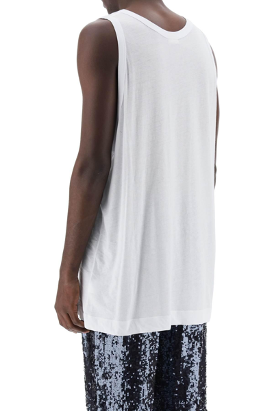 Shop Dries Van Noten Hady Oversized Tank Top In White