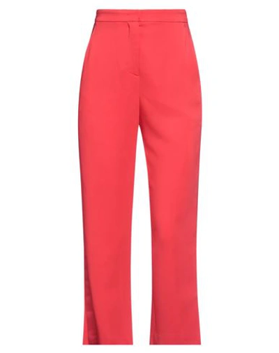 Shop Pinko Woman Pants Coral Size 8 Viscose, Elastane, Polyester In Red