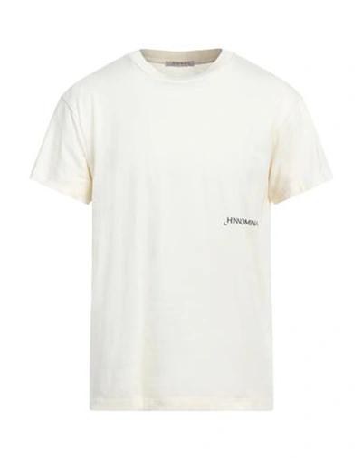 Shop Hinnominate Man T-shirt Cream Size S Cotton, Elastane In White