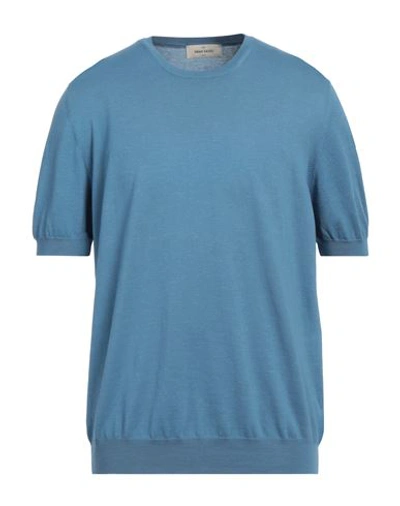 Shop Gran Sasso Man Sweater Pastel Blue Size 44 Cotton