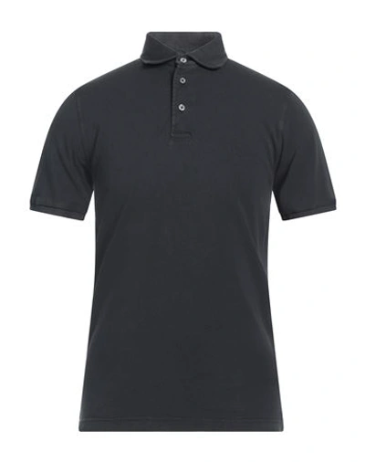 Shop Fedeli Man Polo Shirt Black Size 40 Cotton