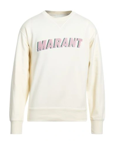 Shop Isabel Marant Man Sweatshirt Ivory Size Xl Cotton, Polyester In White