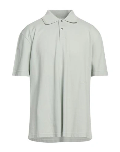 Shop Lanvin Man Polo Shirt Sage Green Size L Cotton