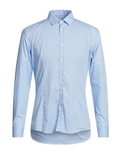 Shop Daniele Alessandrini Homme Man Shirt Sky Blue Size 15 Cotton