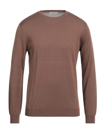 Shop Kangra Man Sweater Brown Size 40 Silk, Cotton