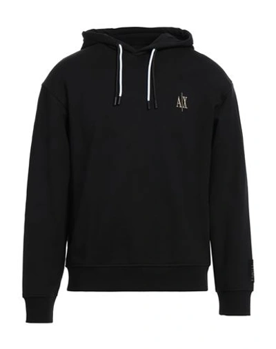 Shop Armani Exchange Man Sweatshirt Black Size Xs Cotton, Elastane