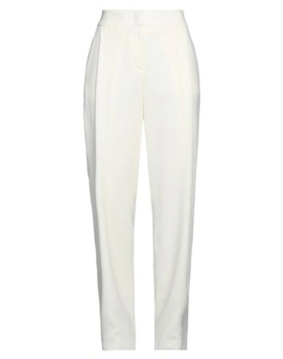 Shop Emporio Armani Woman Pants Ivory Size 12 Polyester In White
