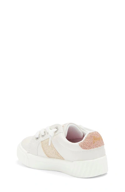 Shop Blowfish Footwear Kids' Wave Sneaker In Off White/rose Gold/soft Gold
