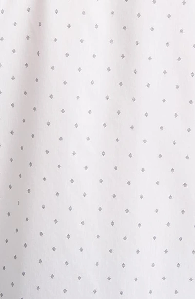 Travis Mathew Better Not Diamond Print Short Sleeve Button-up Shirt In White