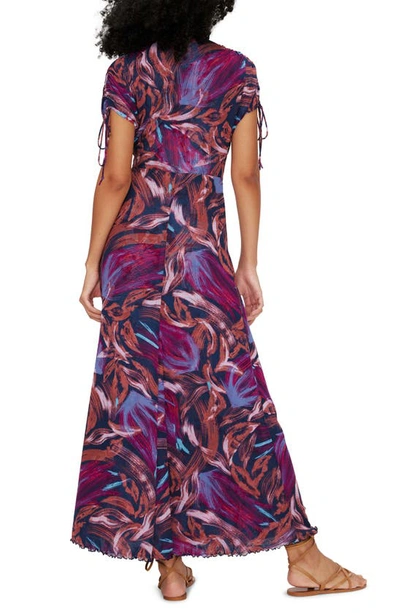 Shop Diane Von Furstenberg Reversible Maxi Dress In Pome Pk/ E Floral Mult Pk