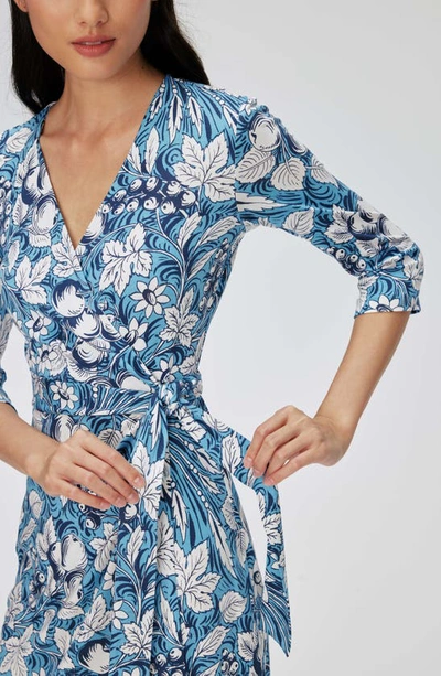 Shop Diane Von Furstenberg Silk Wrap Dress In Bird Of Paradise Ivory