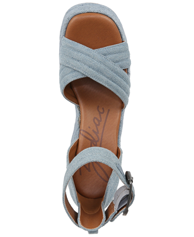 Shop Zodiac Women's Naomi Ankle-strap Espadrille Wedge Sandals In Blue