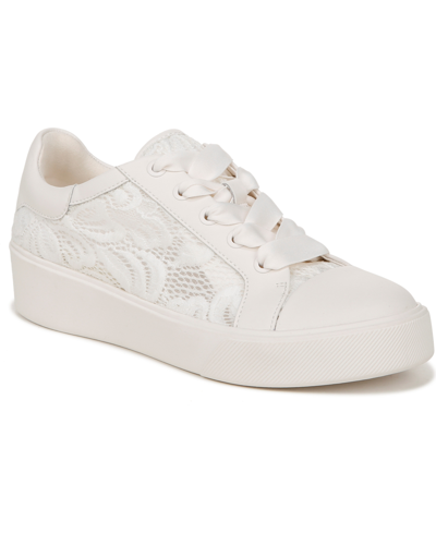 Naturalizer Morrison Womens Lace Up Slip On Casual And Fashion Sneakers In White Lace,leather
