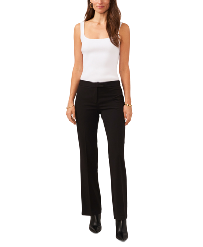 Shop Vince Camuto Women's Nina Mid-rise Suiting Pants In Rich Black