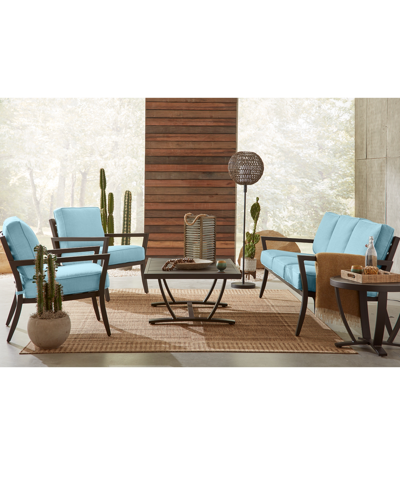 Shop Agio Astaire 48" X 32" Rectangle Outdoor Slat Top Coffee Table In Dark Brown Aluminum