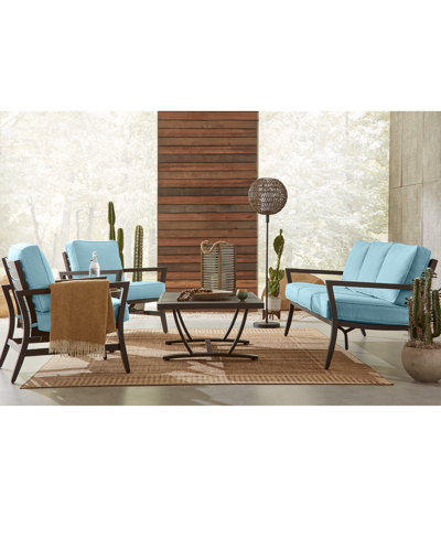 Shop Agio Astaire 48" X 32" Rectangle Outdoor Slat Top Coffee Table In Dark Brown Aluminum