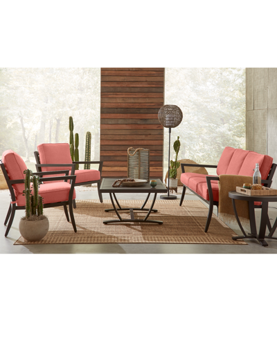 Shop Agio Astaire 48" X 32" Rectangle Outdoor Slat Top Coffee Table In Dark Brown Aluminum