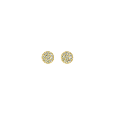 Shop Ayou Jewelry Round Pave Studs In Gold