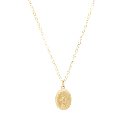 Shop Ayou Jewelry Virgin Mary Necklace In Gold