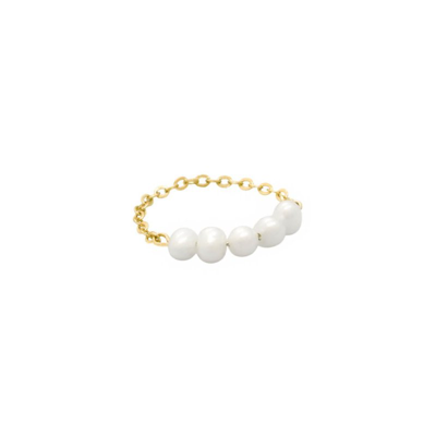 Shop Ayou Jewelry Linda Pearl Ring In Gold