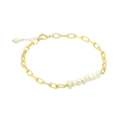 Shop Ayou Jewelry Milano Pearl Bracelet In Gold