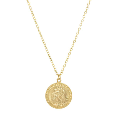 Shop Ayou Jewelry Saint Christopher Necklace In Gold