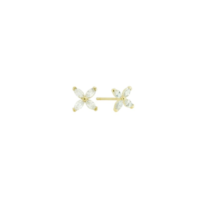 Shop Ayou Jewelry Flora Studs In Gold