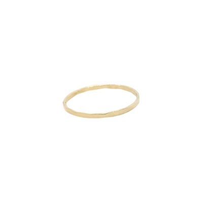 Shop Ayou Jewelry Hammered Stacking Ring In Gold