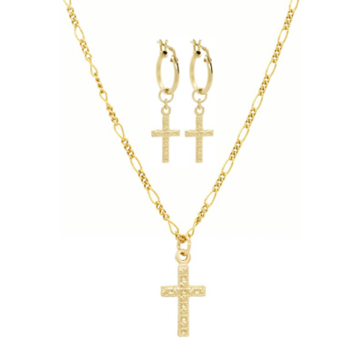 Shop Ayou Jewelry Cross Jewelry Set In Gold