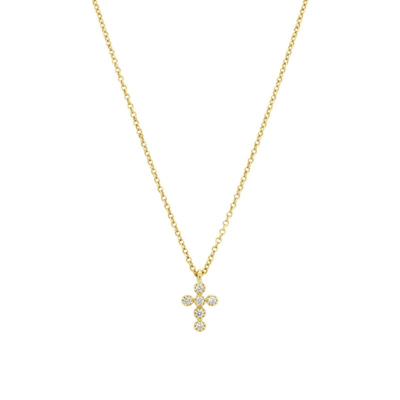 Shop Ayou Jewelry Dainty Cross Necklace In Gold