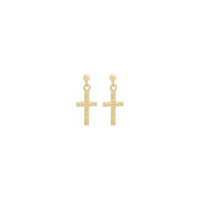 Shop Ayou Jewelry Cross Studs In Gold