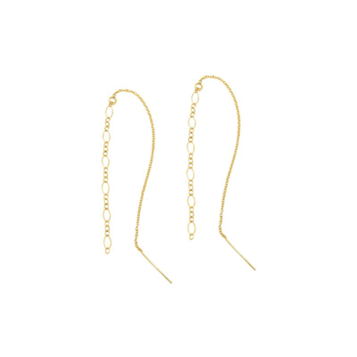Shop Ayou Jewelry Neptune Threader Earrings In Gold