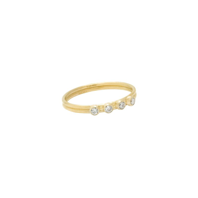 Shop Ayou Jewelry Four Stone Ring In Gold