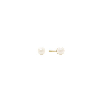 Shop Ayou Jewelry Pearl Studs In Gold