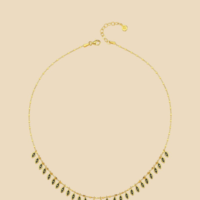 Shop Luna Merdin Eye Necklace In Gold