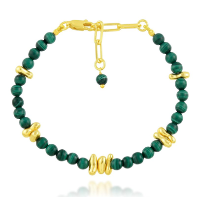 Shop Arvino Vert Beaded Bracelet Gold Vermeil