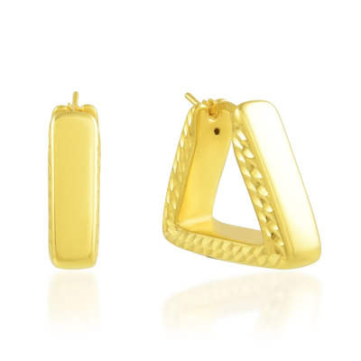 Shop Arvino Tri Hugs Earrings Gold Vermeil