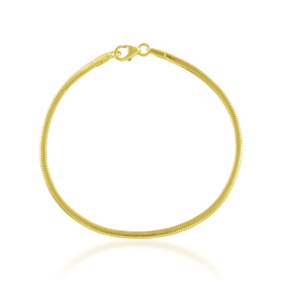 Shop Arvino Seamed Snake Chain Bracelet Gold Vermeil