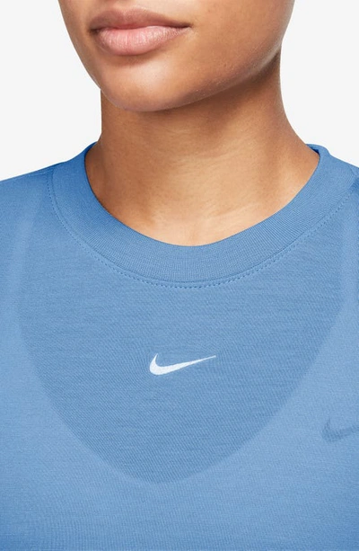 Shop Nike Sportswear Essential Slim Crop Top In Star Blue